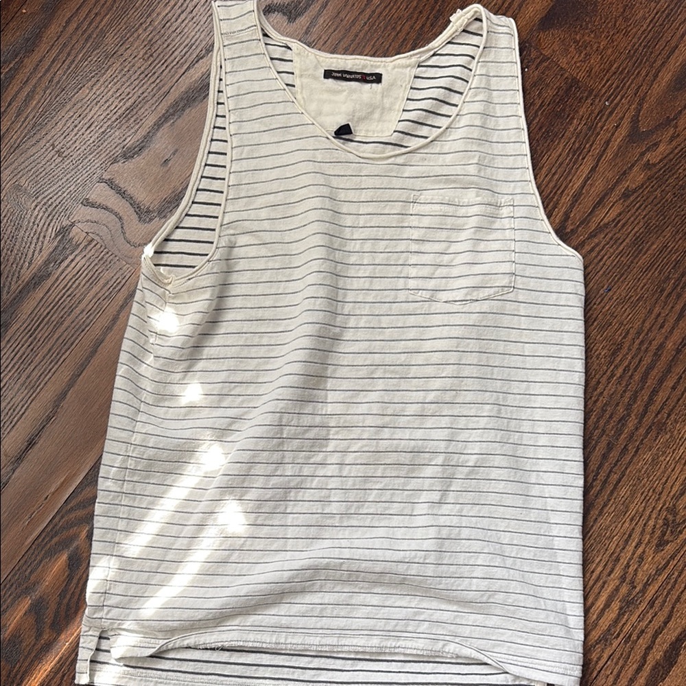 White grey striped tank top